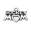New Fashion Easy to diy 20Pcs Gift Message Hockey Mom Charms Jewelry For Women jewelry making fit for necklace or br262C