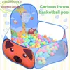 Baby Rail Kids Playpen Playground Baby Ball Pit Balls Dry Pool with Basketball Hoop Children's Tent Park Portable Kids Balloons ToysL231027
