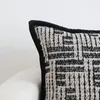 Pillow Black Geometric Pillows Art Modern Case Porch Decorative Cover For Sofa 45x45 50x50 Living Room Home Decoration