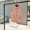 Diseñador Chaleco de plumón Chaquetas de bolsillo Parkas Manga larga Cremallera Insignias Menwomen Downs Abrigo casual Canadian Goose Tops Outwear Múltiples colores