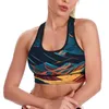 Yoga Outfit Desert At Night Sport Bra U Neck Landscape Padded Summer Raceback Crop Bras Reinforced Workout Top For Girls