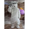 Costume de mascotte d'ours polaire blanc de haute qualité, tenue de carnaval, taille adulte, fête d'anniversaire de noël, robe en plein air, accessoires promotionnels