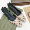 Leather embroidered dress shoes top Luxury designer shoes fashion womens loafers sexy pointed sandals non-slip comfortable casual shoes summer new outdoor flats