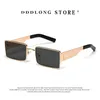 النظارات الشمسية إطارات Dddlong الرجعية مربع Sunglasse الرجال المعادن نظارات الشمس الكلاسيكية UV400 الظل في الهواء الطلق de sol d125 231026