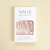 Falsas unhas quadradas cabeça francesa falsa destacável capa completa wearable manicure bailarina imprensa de unhas na menina