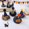 Halloween Heksenhoed Haar Eendenbek Clip Flash Lamp Kant Haarspeld Vrouwen Meisje Party Kostuum Ornamenten Hoofddeksels Accessoires 230920