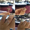 Bandringen Luxe dames trouwring Mode Edelsteen gesimuleerde diamanten verlovingsringen voor vrouwen Sieraden Drop Delivery Sieraden Ring Dhhco