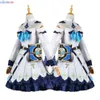 Impacto Cosplay Anime juego uniforme Genshin Barbara Gunnhildr disfraz peluca fiesta de Halloween niñas adultas