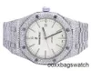 Quartz Watches Audpi Automatic Movement Watch Men's Epic Royal Oak 41mm rostfritt stål vs Diamond Watch 315 Carat HBIQ