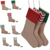 أكياس الجوارب الزخرفية في عيد الميلاد تخزين عيد الميلاد 12*18inch Canvas Christmas Stocking Valcs