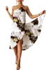 Women's Swimwear 2023 Foreign Trade Printing Sexy Beach Skirt One-piece Sling Dress Female