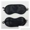 Sleep Masks Sleep Masks Black Eye Mask Shade Nap Er Blindfold For Slee Travel Soft Polyester Drop Delivery Health Beauty Vision Care D Dhxhb