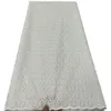 Tissu en dentelle de voile suisse poli, broderie de 5 yards, tissu en coton, matériel pour femmes africaines, robe de mariage de haute qualité, style moderne pour dame nigériane 2023, KY-5192