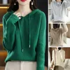 Women's Hoodies Autumn Winter Hooded Jumper Cashmere Sweater Female Pullover Loose Wool Hoodie Languid Lazy Wind Knitting Base Knitted