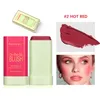 Multi Use Makeup Blush Solid Moisturizer Stick Shadow Lips and Cheek Blusher Waterproof Peach Creamy Brand ibcccndc