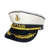 Berretti per adulti Yacht Barca Nave Marinaio Capitano Costume Cappello Navy Marine Admiral Decorazione per feste ricamata in 3D