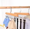 Hanger, multifunctionele kleerhanger, hanger met 8 haken, multifunctionele ophanghaak, hout + roestvrij staal