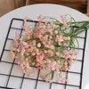 Dekorativa blommor plastsimulering kafédekor vit babysbreath gren rum dekoration konstgjorda gipsophila falska blommor