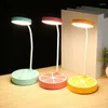 Lampes de table Dimmable LED Lampe de bureau USB Charge Livre Lecture Lumière réglable Rechargeable Maison Couleur Orange Fraîche
