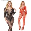 Sexy Set Sexy Lingerie Women's Hot Erotic Lingerie Open Teddy Bodysuit Hollow Elastic Mesh Suspenders Body Stockings Sexy Lingerie T231027