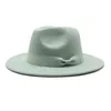 Szerokie brzegowe czapki wiadra jesienna zimowa wełna fedora czapka dla kobiet solidne formalne dekorator ślub Man Panamas Street Dance Cap Fedoras Gorras Para Mujer 231027