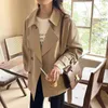 Women's Trench Coats Windbreaker Spring And Autumn Short Style Early Loose Versatile British Fashion Small Coat Without Thickening Or