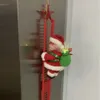 Decorações de Natal Escada de Escalada Elétrica Papai Noel Ano Presente Ornamento Decoração para Casa Árvore Pendurada Decoração com Música 231027