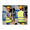 Reflective Safety Supply Wholesale High Visibility Vest Coat Sanitation Traffic Warning Clothing Waistcoat Add Fast Drop Delivery Of Dhjqv