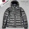Canda Goose Men Black Crofton Down Jacket Lightweight Designer Coat Slim Fit Recycled Nylon-Ripstop 후드 2xl 6yo3