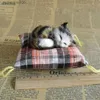 Gevulde Pluche Dieren Kunstmatige Mini Katten Ornament Leuke Doek Pad Pluche Nep Katten Liggende Positie Leuke Katten Kinderen Verjaardagscadeau Creatieve DecoratieL231027