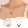Anhänger Halsketten Legierung Schmetterlinge Form Halskette Modische Einzigartige All-Match-Kette Für Frauen Mädchen Schmuck Frau