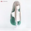 Catsuit Costumes związany z anime toalet jibaku shounen hanako-kun yashiro nene cosplay peruka 8oCM Grey zielone ciepło peruki włosy odporne na włosy