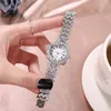 Autres montres 2pcs Set Montre pour femmes Montres Vente de produits Montre de luxe Bracelet Set Diamond Steel Band Quartz Montre-bracelet 231026