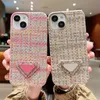 Mujer Diseñador Phonecases Luxury P Cajas del teléfono para Iphone 14 14pro 14promax Pinturas Phonecase Moda Caja del teléfono celular Marca con triángulo