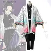 애니메이션 의상 애니메이션 애니메이션 악마 슬레이어 kimetsu no yaiba tanjirou kamado nezuko cosplay 여자와 남자 Kimono Kids Cosplay come sets l231027