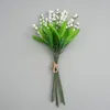 Dekoracyjne kwiaty Świeża symulacja Bukiet Little Lily of the Valley Plastic Fake Flower Wedding Wedding Room Prezentacja