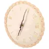 Wandklokken Home Decor Woonkamer Klok Rotan Decoratief Hangend Rond Kind Basswood Kantoor Huishouden