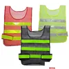 Reflective Safety Supply Wholesale Vest Clothing Hollow Grid Vests High Visibility Warning Working Construction Traffic Drop Deliver Dhwzo