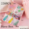 Hårgummiband 1Set Girls Cute Elastic Hair Bands Hairpins Flower Claws Clip Rubber Band Ponyil Holder Kids Fashion Acc Dhgarden Otpus