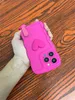 Cell Phone Cases Cut Korean Candy Color 3D Love Heart Pendant Frosted Air Cushion Case Suitable for iPhone 15 14 12 11 Pro Max X XS XR Kawaii Soft Cover 231026