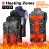 Vest Zones Electric Jackets Män kvinnor Sportkläder Uppvärmd kappa grafen USB Male Winter Jacket för camping