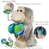 Animaux en peluche drôles de boxe électrique, marionnettes à main, gants en peluche de boxe automatique, jouet interactif parent-enfant pour enfants, cadeau de noël L231027