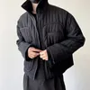 Parkas pour hommes IEFB hiver Style foncé col montant hommes courts coton rembourré vêtements mâle Simple couleur unie Unique poche manteau 9A6137 231026