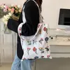 Sacos de compras bordados florais mulheres bolsa de ombro vintage totes moda crossbody casual grande capacidade bolsa balde