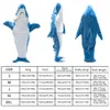 Blankets Cartoon Shark Sleeping Bag Pajamas Office Nap Blanket Karakal Soft Cozy Fabric Mermaid Shawl for Children Adult 231027