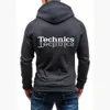 Sweats à capuche pour hommes Sweatshirts Technologie 2023 Dj 1200 pour hommes platine musique nouveau printemps et automne mode loisirs couleur unie fermeture éclair à manches longues à capuche s YQ231027