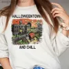 Men's Hoodies Sweatshirts Halloween Autumn and Winter New Foreign Trade Clothing Halloweentown and Chill Shoulder Casual Sweater Women L231027