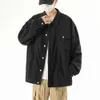 Sonbahar Yeni Unisex Casual Denim Kore moda düz renk geniş versiyon kot palto siyah modaya uygun ceket