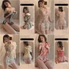 Seksi Set Chinoiserie Seksi Erotik Takım Setleri Kadınlar için Cosplay Costume Seks Giysileri Çin Stili Hanfu Cheongsam Chi-Pao Exotic Apparel 231027