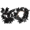 Garden Decorations 2 Pcs Halloween Wreath Ornament Front Door Home Wreaths Eucalyptus Party Favor Wall